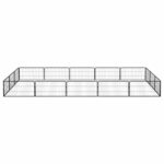 Šunų aptvaras vidaXL 16 segmentų juodas 100×50 cm