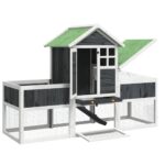 Pilkas triušių narvas 170x63x113 cm  tvirtas ir funkcionalus