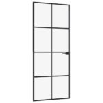 Vidaus durys 83×2015 cm su grūdintu stiklu  modernios ir tvirtos