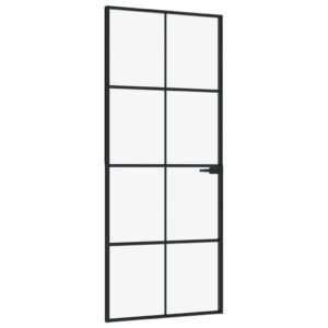 Vidaus durys 83×2015 cm su grūdintu stiklu  modernios ir tvirtos