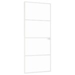 Vidaus durys su grūdintu stiklu ir aliuminio rėmu 83x2015 cm