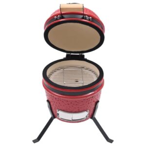 VidaXL keramikinė Kamado kepsninė su ventiliacija ir termometru