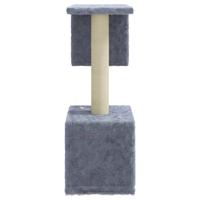 vidaXL Draskyklė katėms su stovais iš sizalio, šviesiai pilka, 60cm - Image 3