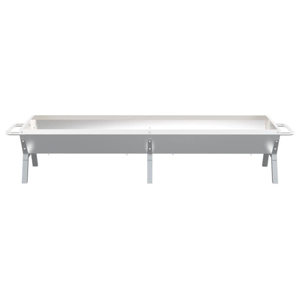 vidaxlkepsninesidabrinis158x42x31cmplienasf0ce8internetureference  belsilt Rust metalinė vidaXL nerūdijančio plieno kepsninė 158x42x31 cm