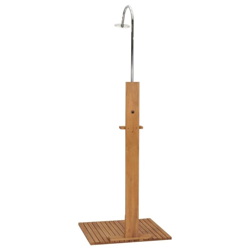 Sodo dušas, 75x75x210cm, tikmedžio medienos masyvas - Image 9
