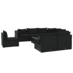 vidaxlsodokomplektassupagalvelemis9daliua416ekainareference belsilt vidaXL Sodo komplektas 9 dalių juodas poliratanas Belsilt