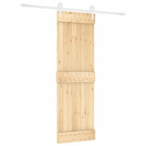 VidaXL stumdomos durys 70x210cm iš pušies masyvo