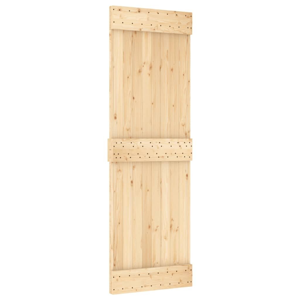 vidaxlstumdomosduryssuirangosrinkiniu70x210cm2eb8einternetureference belsilt VidaXL stumdomos durys 70x210 cm iš pušies masyvo su įranga