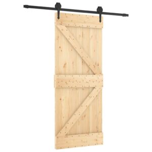 vidaXL stumdomos durys 85x210cm iš pušies masyvo  Belsilt