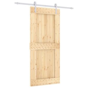 VidaXL stumdomos durys 90x210 cm pušies masyvas balta