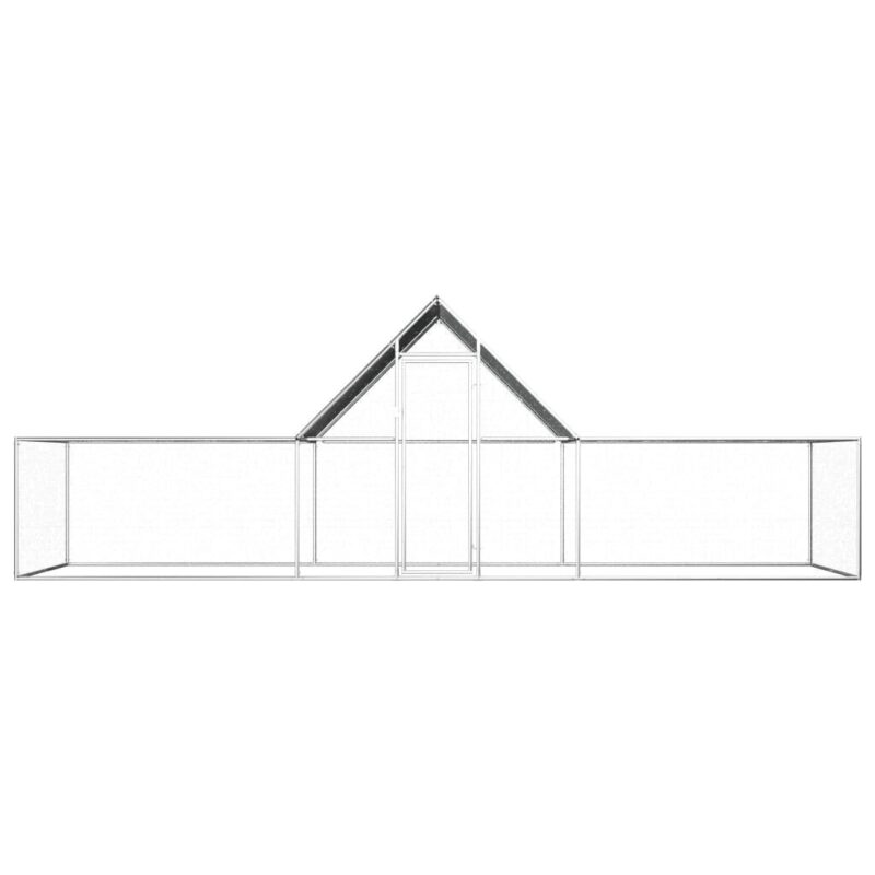 Voljeras 6x2x2m sidabrinis – tvirtas paukščių namelis