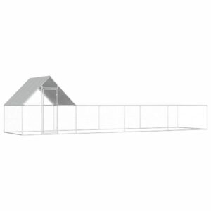 Voljeras 8x2x2m sidabrinis – tvirta ir erdvi vištidė