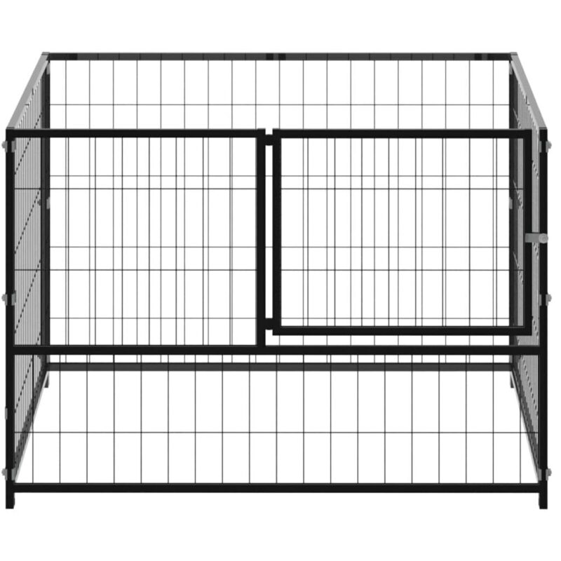 Voljeras šunims, 100x100x70 cm, juodas - Image 2