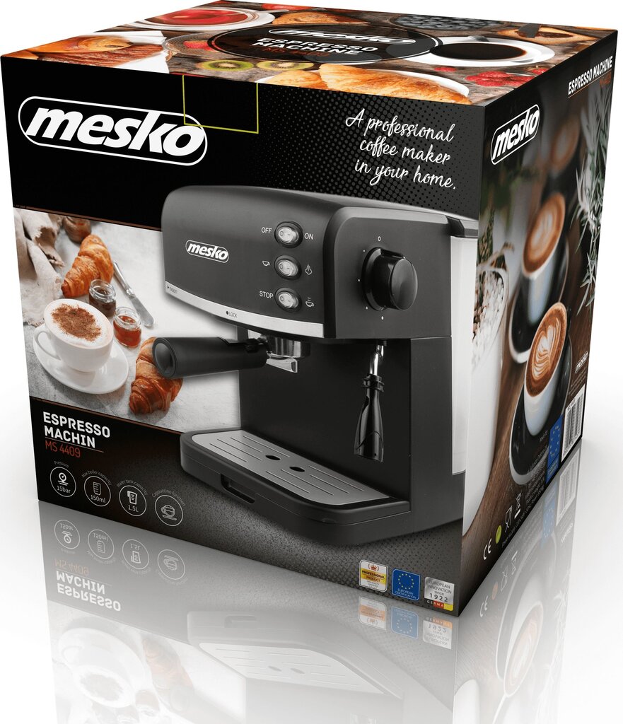 35732e9ca2543235e231b2bfc22bc483reference  belsilt Pusiau automatinis kavos aparatas Mesko Espresso MS 4409