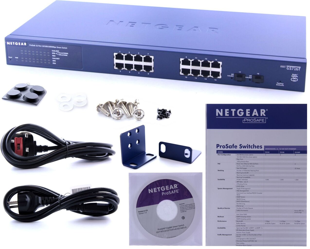 714039353b049c6e153e0d94c3a1bf44reference belsilt Netgear GS716T 300EUS 16 prievadų Gigabit tinklo jungiklis