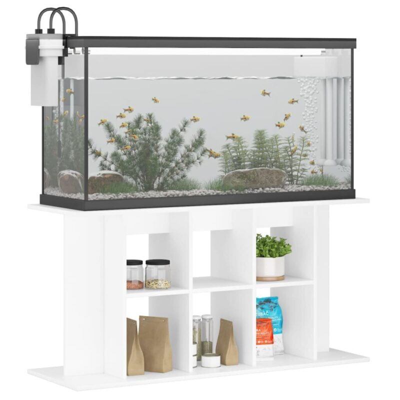 Akvariumo stovas vidaXL, baltas, 120x40x60 cm - Image 2