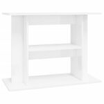 Baltas vidaXL akvariumo stovas 80x35x60 cm  stabilus ir stilingas