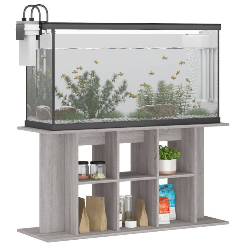 Akvariumo stovas vidaXL, pilkas, 120x40x60 cm - Image 2