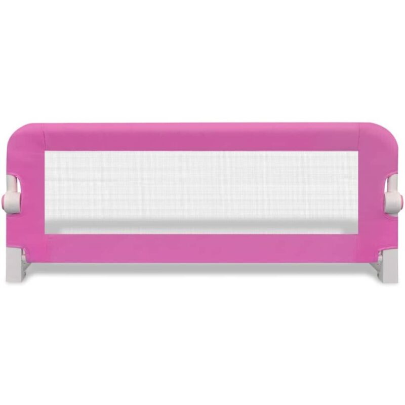 Apsauginiai turėklai kūdikio lovai, 2 vnt., 102x42 cm, Rožinė - Image 4
