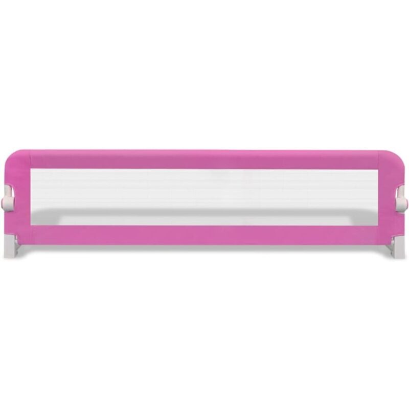 Apsauginiai turėklai kūdikio lovai, 2 vnt., 150x42 cm, Rožinė - Image 4