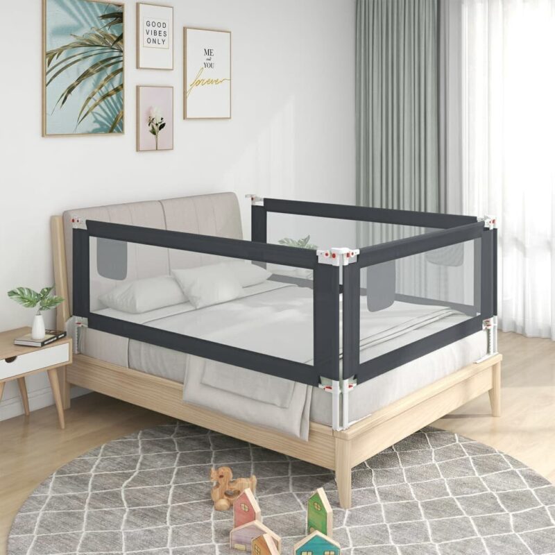Apsauginis turėklas vaiko lovai 200x25cm, pilkas – Belsi.lt