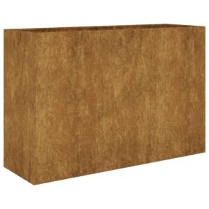 Sodo lovelis 120x40x80 cm iš Corten plieno patvarus pasirinkimas