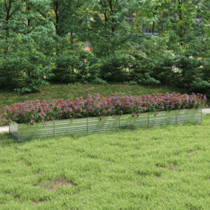 Aukštas sidabrinis sodo lovelis 600x80x45 cm plienas