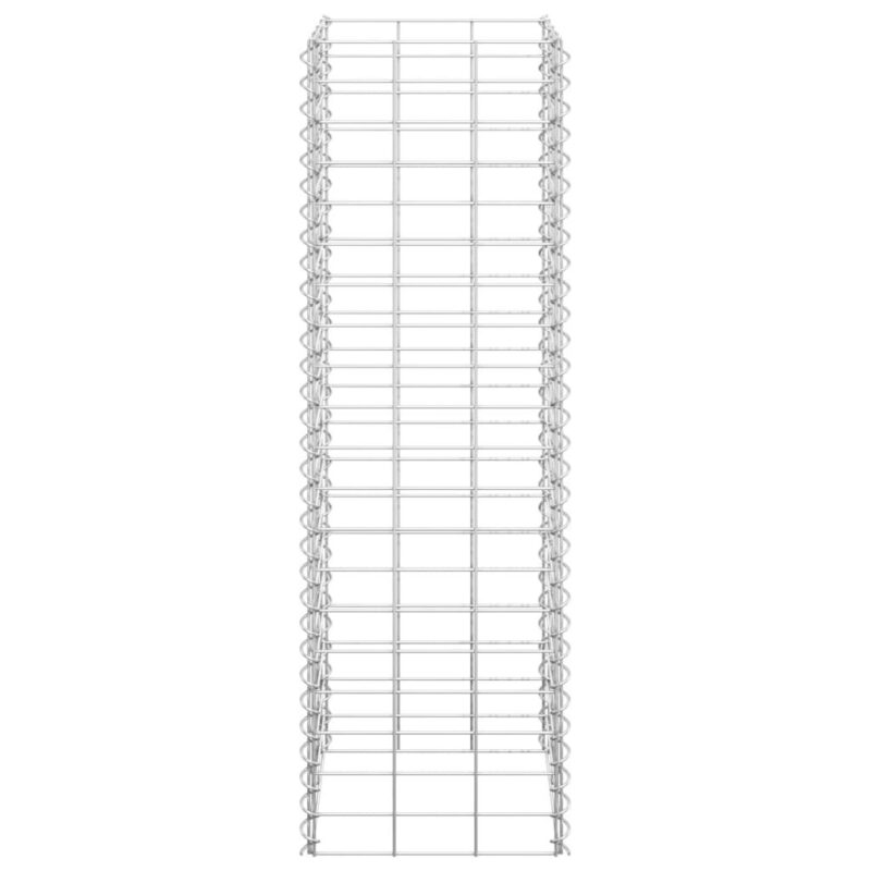 Aukšti gabionų loveliai 3vnt 30x30x100cm geležis sidabr