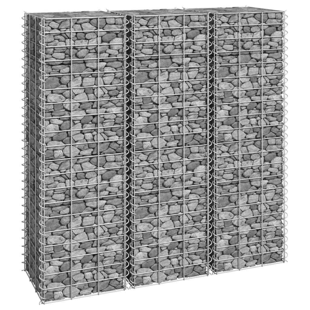 aukstigabionuloveliai3vnt30x30x100cmgeleziscopydaf97reference  belsilt Aukšti gabionų loveliai 3vnt 30x30x100cm geležis sidabr