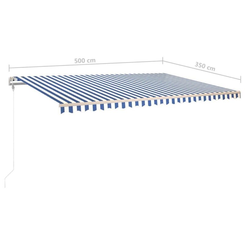 Automatinė ištraukiama markizė, 500x350 cm, mėlyna - Image 2