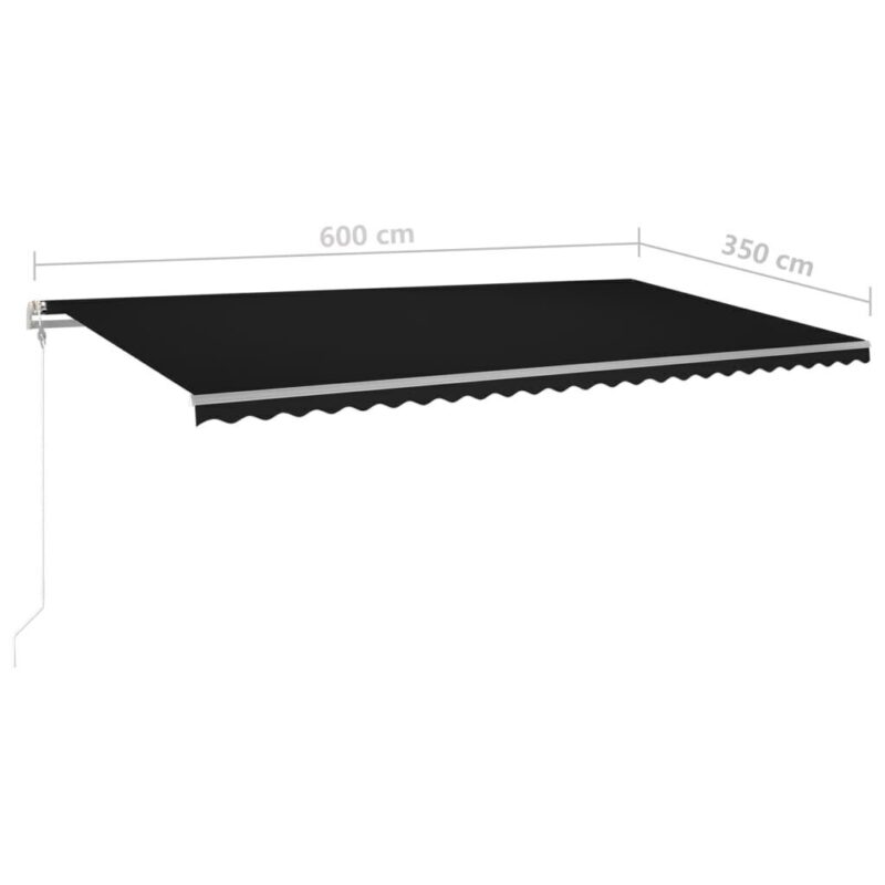 Automatinė ištraukiama markizė, 600x350 cm, pilka - Image 2