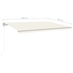 Automatinė markizė su led/vėjo jutikliu, 500x350 cm, ruda
