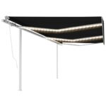 Automatinė markizė 6×35 m su LED ir vėjo jutikliu pilka