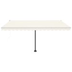Automatinė markizė su LEDvėjo jutikliu kreminė 450×350 cm