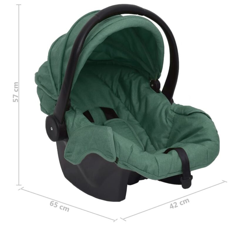 Automobilinė kėdutė kūdikiams, vidaXL Green, 42 x 65 x 57 cm - Image 10