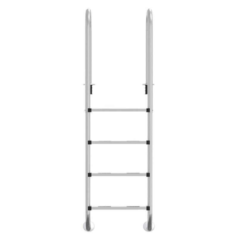 Baseino kopėčios vidaXL 54x38x184,5cm iš nerūdijančio plieno
