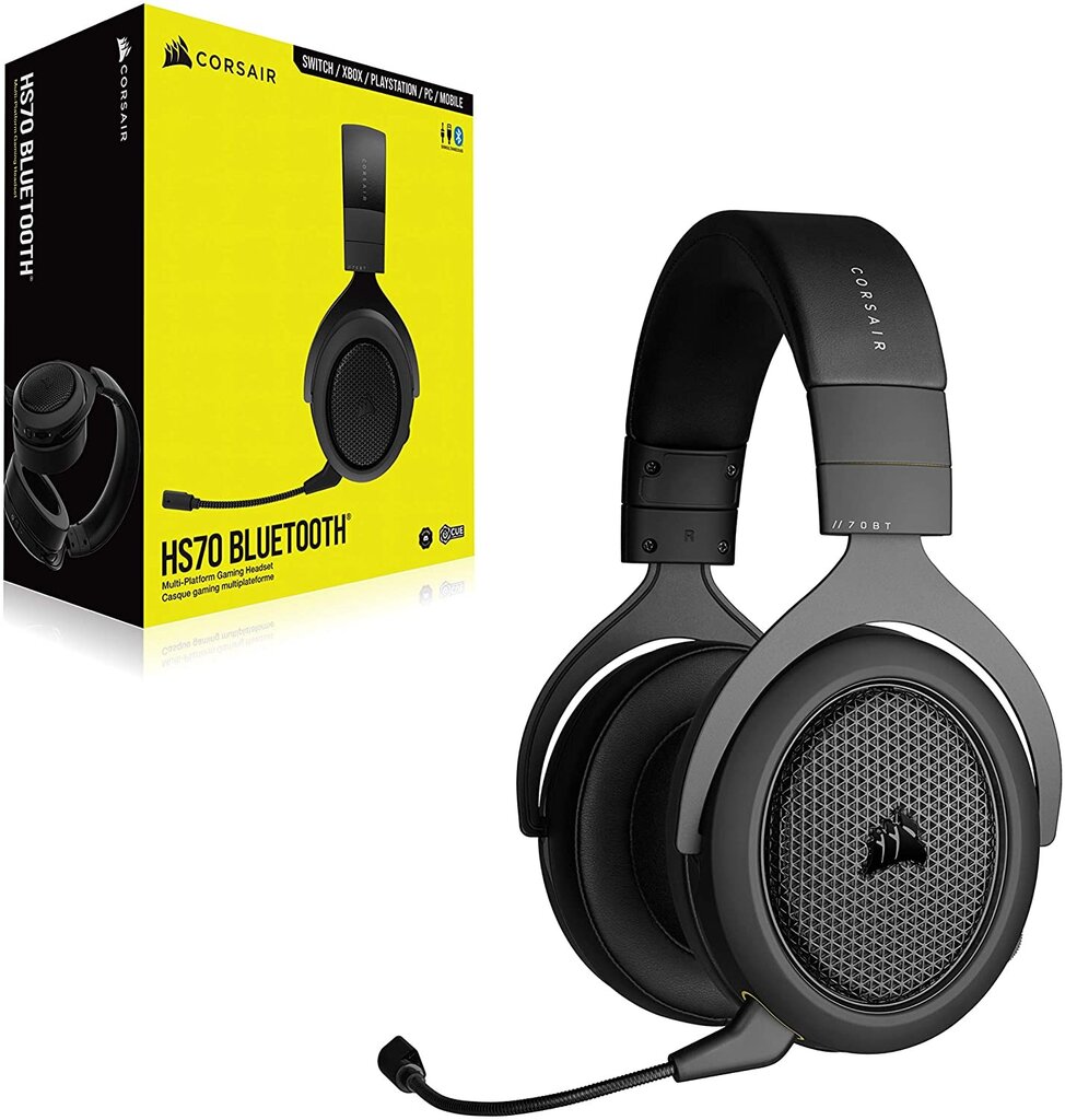 corsairgaminghs70carbon71d2a7fpirktireference  belsilt Corsair Gaming HS70 Carbon 71 belaidės žaidimų ausinės
