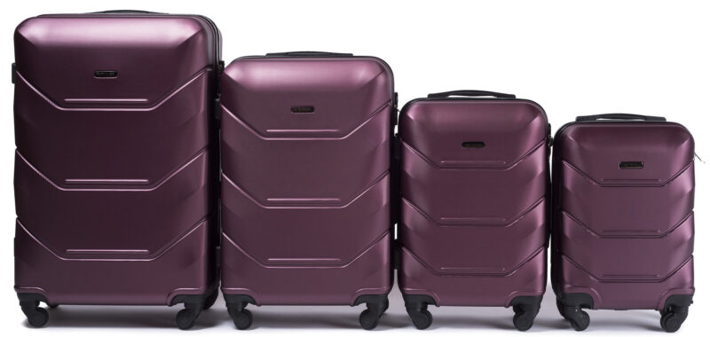 Lagaminų komplektas Wings 147-4, 4 vnt., tamsiai raudonas
