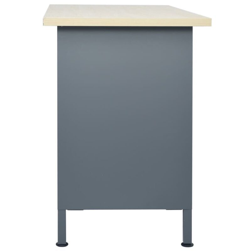 Tvirtas darbastalis 120x60x85 cm su spintelėmis ir stalčiais