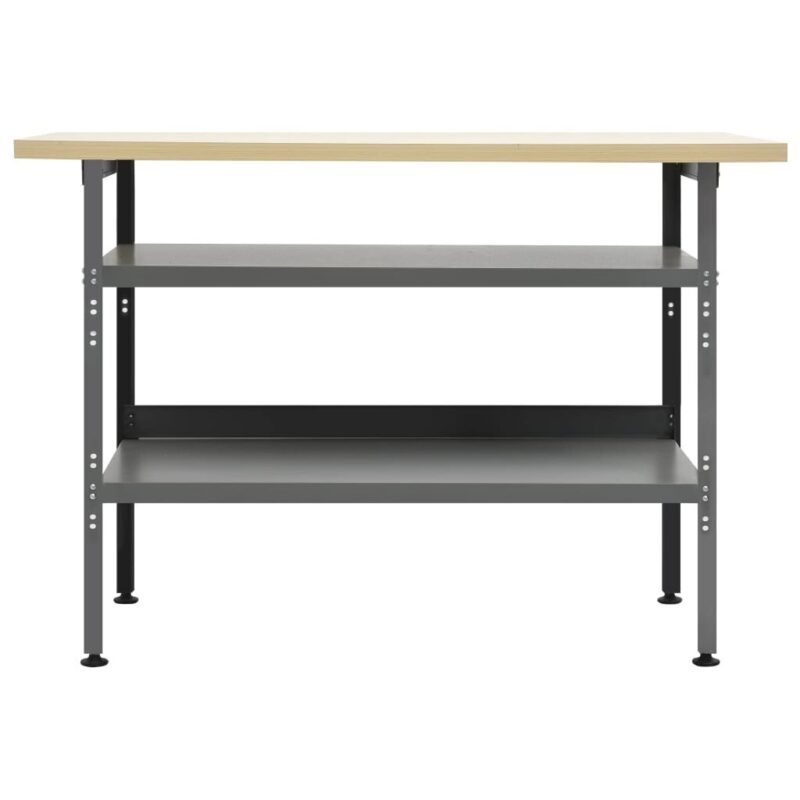 Tvirtas pilkos spalvos darbastalis 120x60x85 cm | Belsilt
