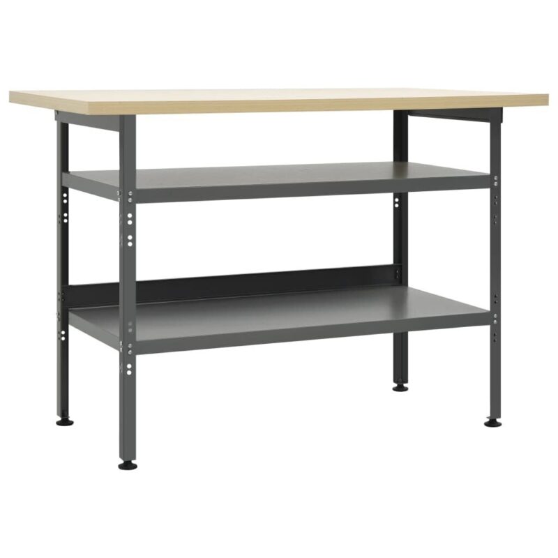 Tvirtas pilkos spalvos darbastalis 120x60x85 cm | Belsilt
