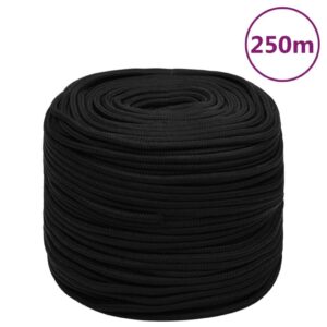 Darbo virvė 6mm 250m ilgio juoda  patvari ir universali