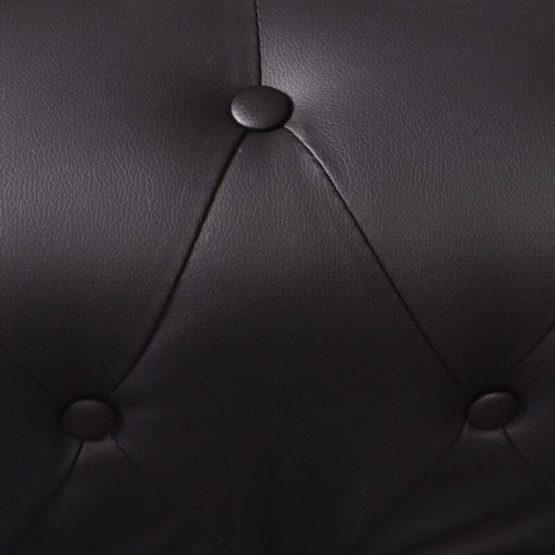 Kampinė šešiavietė sofa, juodos spalvos, Juoda - Image 3