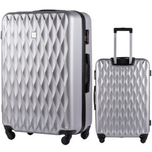 Didelis sidabrinis Wings TD190 lagaminas 75 cm  patogus ir tvirtas