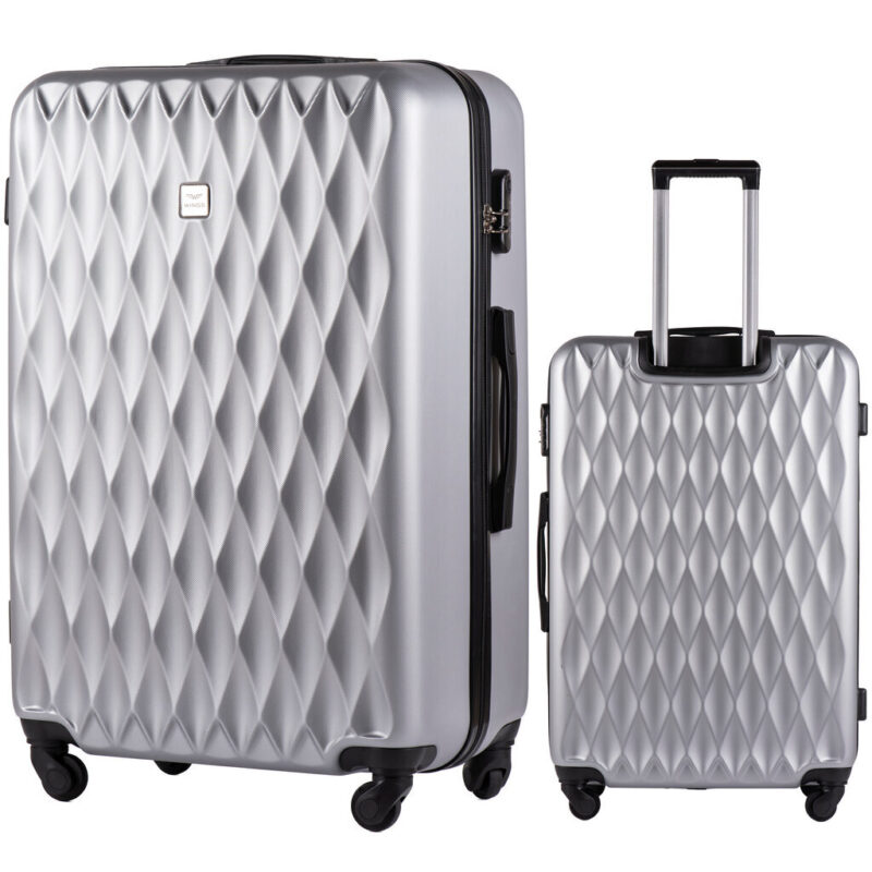 Didelis sidabrinis Wings TD190 lagaminas 75 cm  patogus ir tvirtas