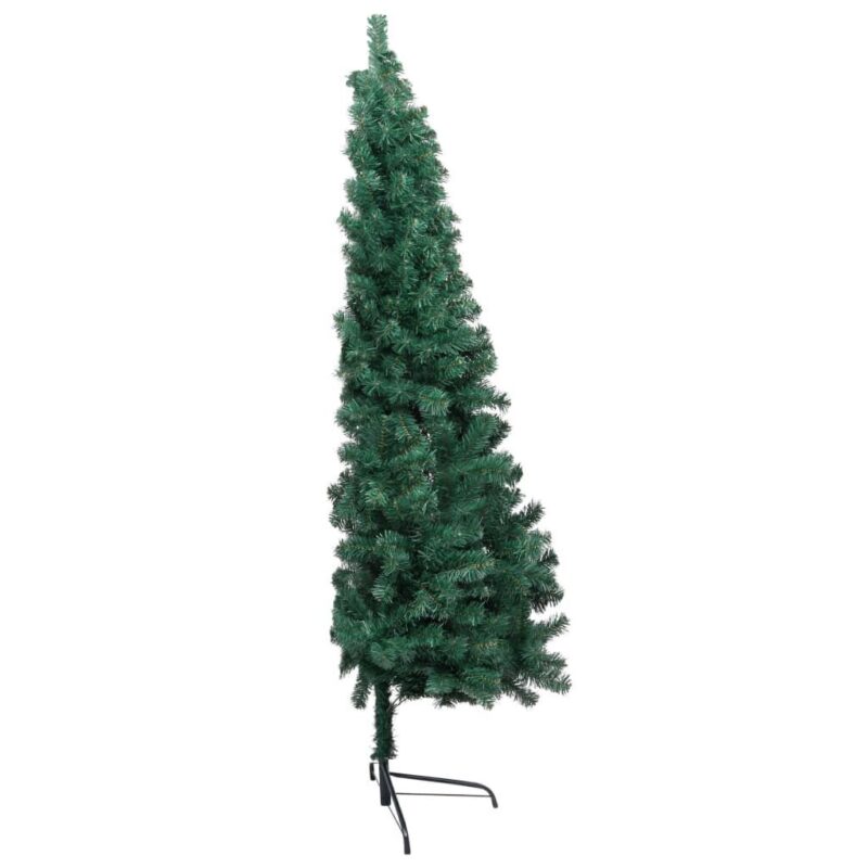 Dirbtinė pusinė Kalėdų eglutė su LED/žaisliukais, žalia, 240cm - Image 4