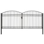 Dvigubi plieniniai vartai su arkiniu viršumi 400x200 cm