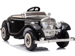 Dvivietis elektromobilis Retro Mercedes 540K juodas