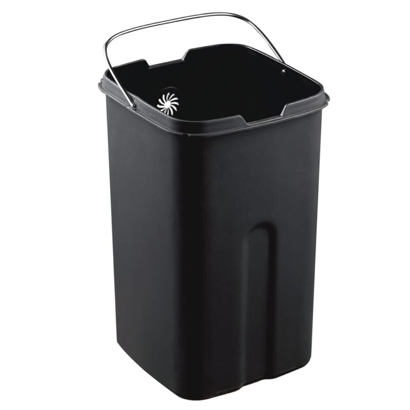 EKO Šiukšliadėžė su atviru viršumi Laguna, matinė sidabrinė, 35l - Image 2