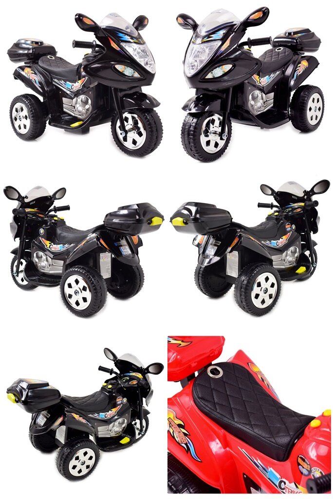 elektrinistriratismotociklasvaikamsstrong2juodas27b20pricereference belsilt Elektrinis triratis vaikams Strong 2 su šviesomis ir garsais